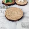 Wooden Stump Tray Wooden Round Wooden Base Table Decoration Wooden Grain Coaster