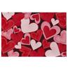 Жаростойкий коврик ко Дню святого Валентина, Красный коврик для мытья посуды на кухне с рисунком в виде сердца, Впитывающий коврик изо льна для кофейной зоны, Жаростойкий защитник столешницы