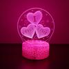 3D Lamp LED Night Light Illusion I Love You Gadget Heart Bedroom Desk Lamps Home Decor Romantic Night Love Valentine's Day Gifts