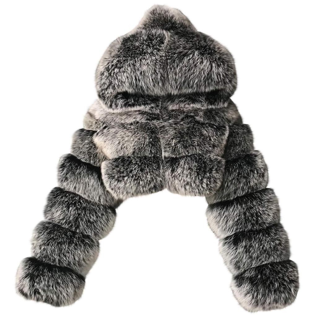 Женская модная куртка, однотонное плюшевое пальто с длинными рукавами и капюшоном