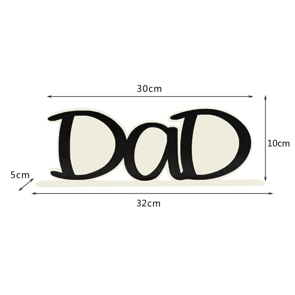 Dad Letter Photo Frame Desktop Decorative Art Craft Free Standing Frame for