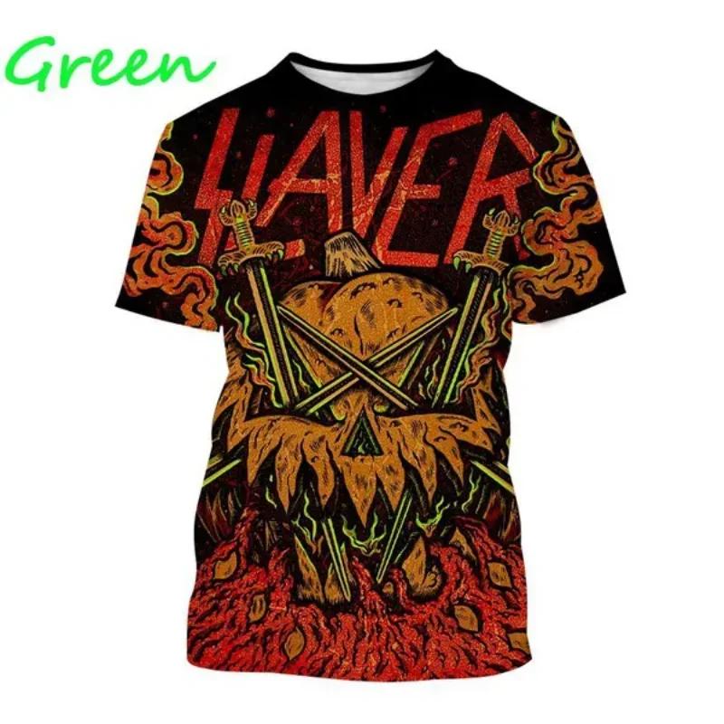 Новая 3D-печатная футболка для унисекс моды с изображением метал-группы Slayer Torrent, мужская одежда, темный готический призрачный череп, оверсайз футболка, топы
