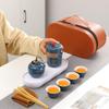 Portable Ceramic Tea Set with Travel Case