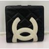 Used CHANEL Cambon Line Compact Coin Purse Bi-fold Wallet