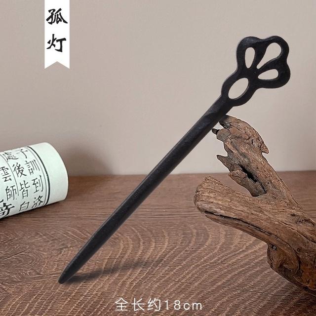 Новая женская мода Простая черная деревянная заколка для волос Взрослые милые заколки Женские аксессуары для волос Головные уборы