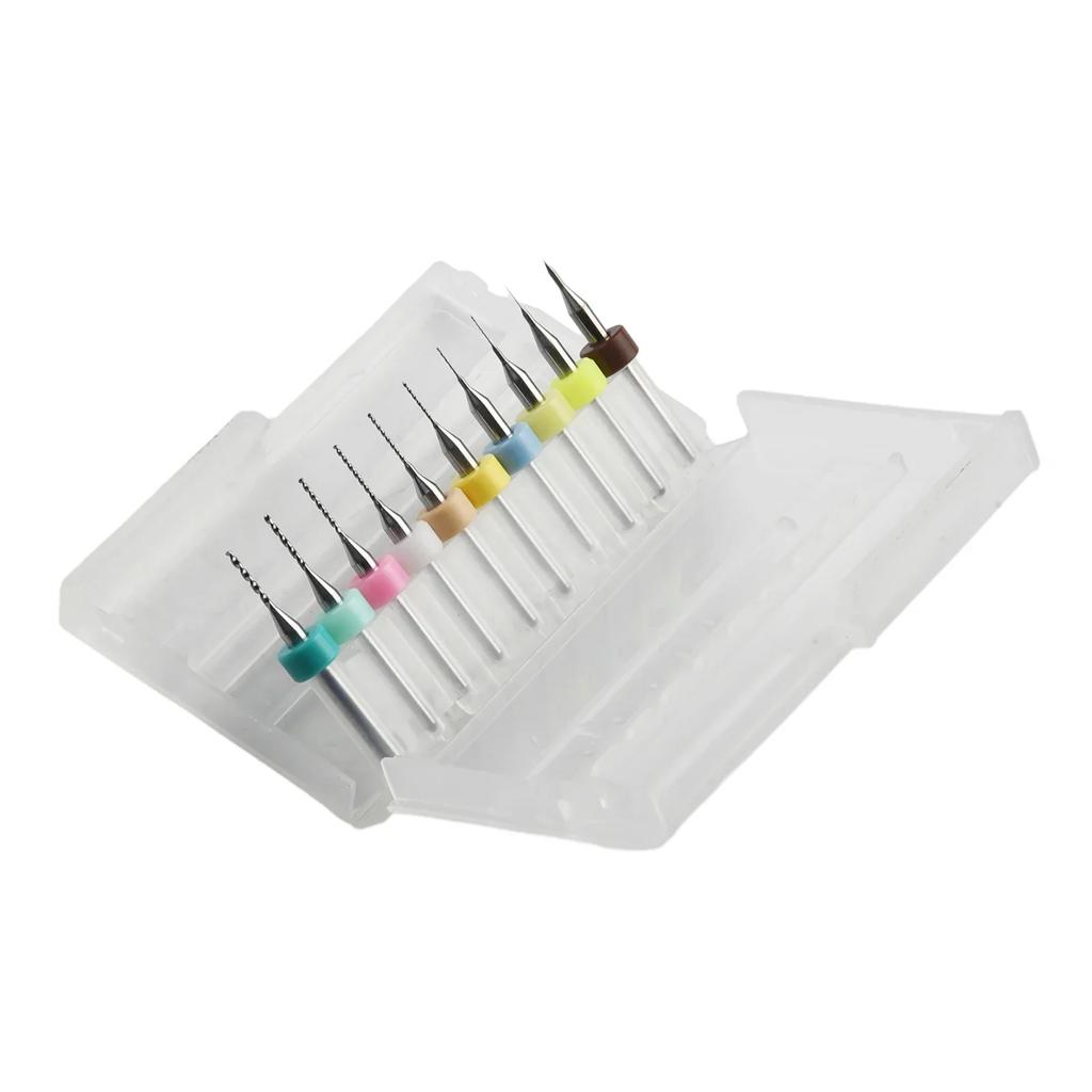 10 шт./Набор 0,1 мм - 1,2 мм Мини-сверла для печатных плат Сталь Карбид Для печатных плат Станка со сверлильной головкой CNC 0,1-1/0,3-1,2 мм