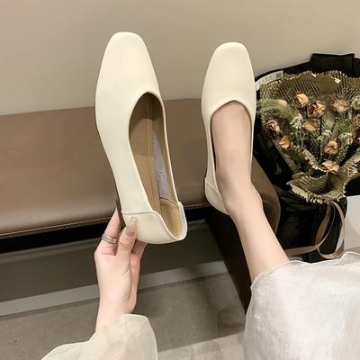 Женские кожаные лоферы без шнуровки, весенне-осенние модные балетки, женские повседневные милые туфли для медсестер с круглым носком на плоской подошве