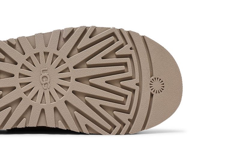 Женские шлепанцы UGG на платформе, без застежки, с бантом, цвет Sand (Женский)