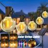 G50 LED Solar Globe LED String Lights Outdoor Waterproof Shatterproof Solar Hanging Lights for Backyard Bistro Decoration Light 15M 31LED