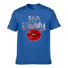 Unisexs Cotton Short Sleeve Tshirt With Yes Daddy Galaxy Print And Lip Graphic Casual Streetwear Top