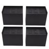 4pcs Heavy Duty Riser Black 5in Squared Enlarged Widened Furniture Riser for Office