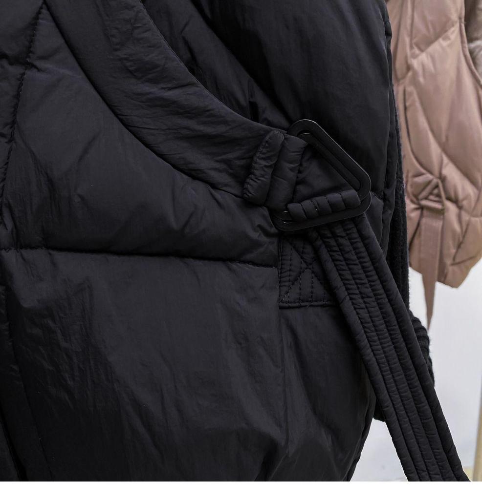 Женская куртка миди без рукавов большого размера - Толстый теплый пуховый хлопковый жилет для осени/зимы