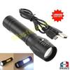 Lampe De Poche - Non Spécifié - Rechargeable USB - Couleur Noire - Puissante COB XPE - Utilisation Extérieure
