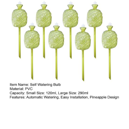 Юшенг Самополивающийся шар Дизайн ананаса Автоматические поливочные шары для растений Вставка для кашпо Устройство для полива с медленным высвобождением для комнатных горшечных растений Когда