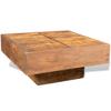 Square Mango Wood Coffee Table, Brown