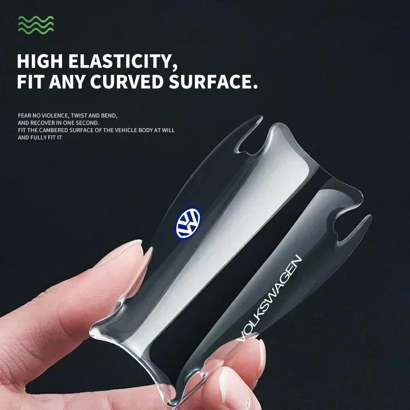 For VW Invisible Car Door Bowl Handle Protective Sticker Anti-collision Clear Strip Stickers for VW Volkswagen Golf Polo Passat Touran