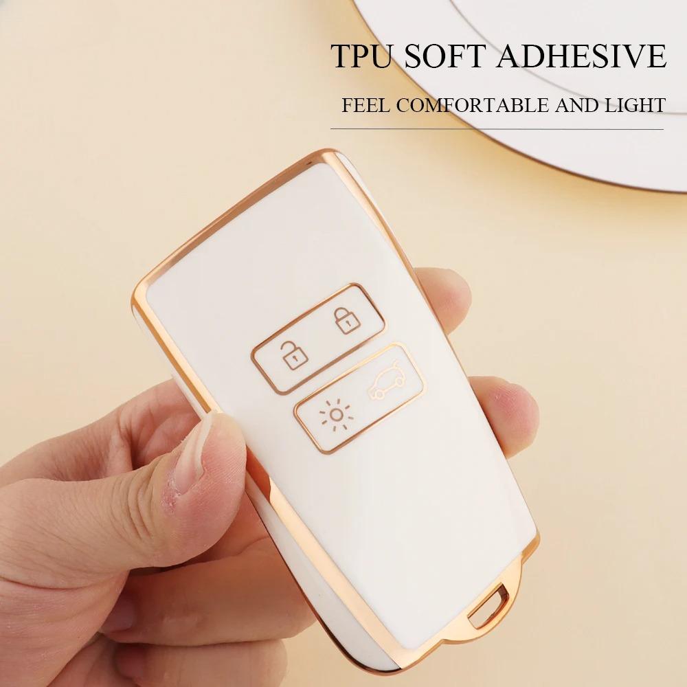 TPU Car Key Cover Case Fob for Renault Captur Megane Talisman Espace Clio Zoe Koleos Scenic 4 Arkana Dacia Sandero Card