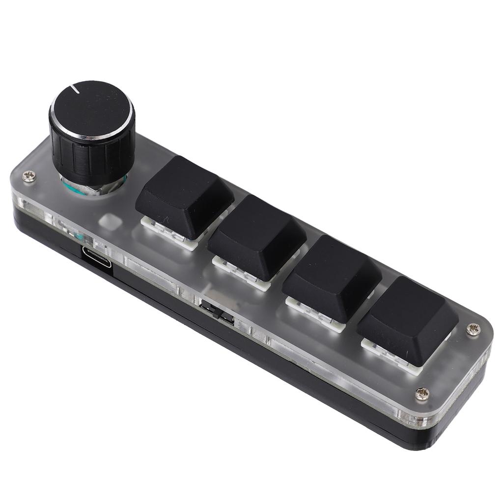 Механическая клавиатура для одной руки, 4 клавиши с регулируемой RGB-программируемой клавиатурой DIY для офисных игр