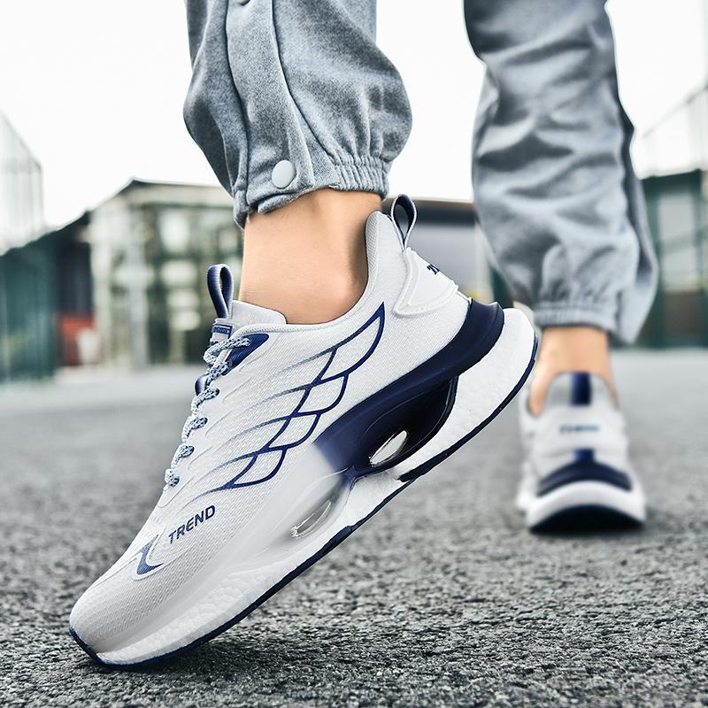 Soft Sole Sports Shoes Men's Shoes Summer Breathable Popcorn Soft Sole Carbon Plate Professional Running Shoes for Men