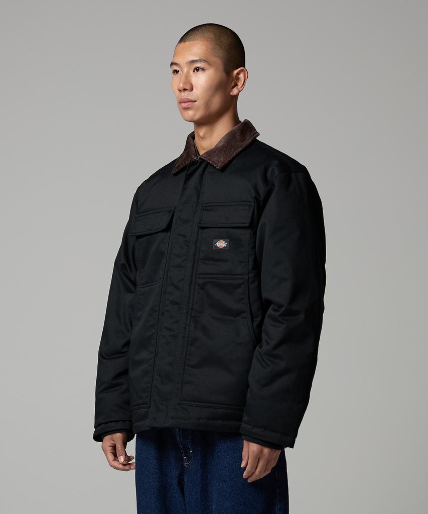 Dickies Утепленная куртка Eisenhower с вельветовым воротником, черная