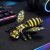 Unique Shelf Display Item 3D Printed Articulated Bee Figure Toy, Keychain Ornament, Posable Mechanical Customizable Poseable Insect Figurine