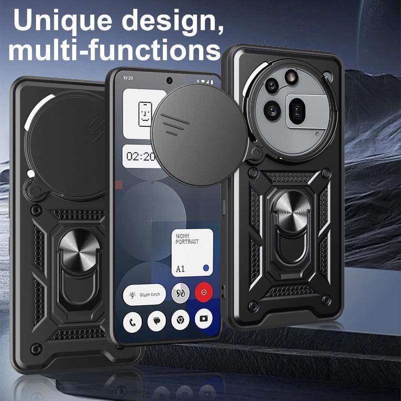 Чехол для Nothing Phone 3 3a Pro 2a Защита объектива с кольцом Магнитный держатель Coque Fundas