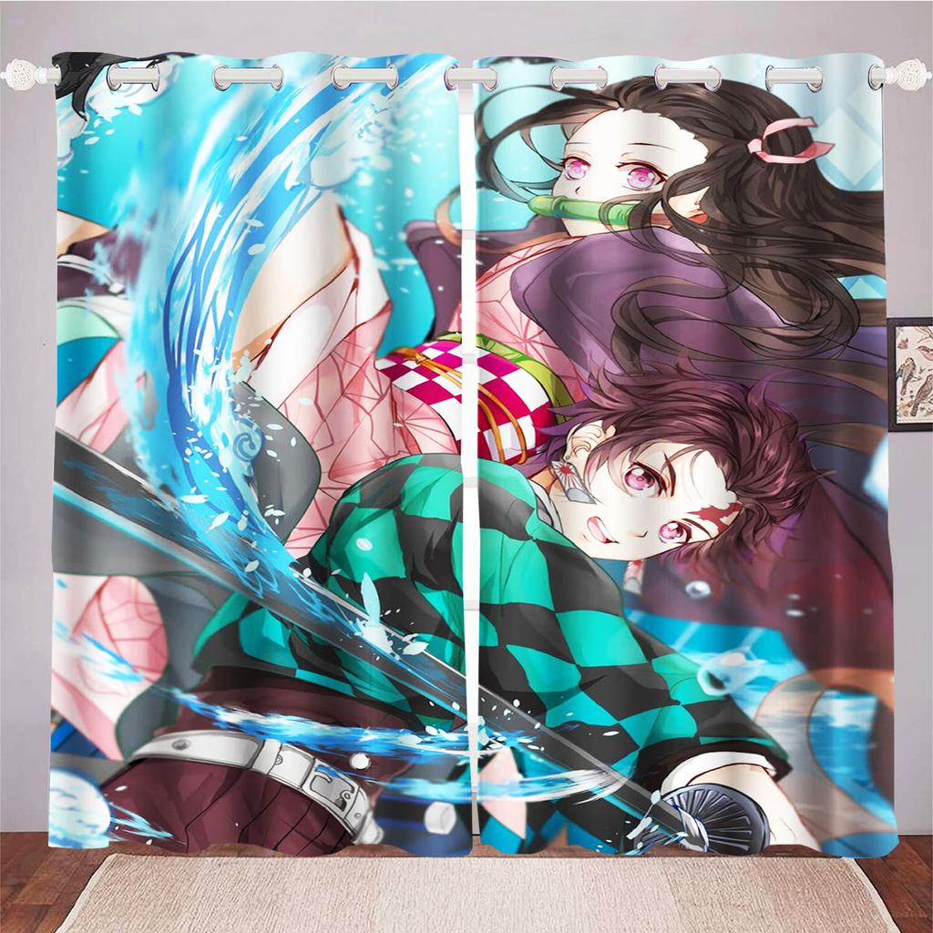 Аниме Гостиная Спальня Шторы Для Гостиной Перфорированные Пыленепроницаемые Затемняющие Шторы Кухня Шкаф Домашний Декор
