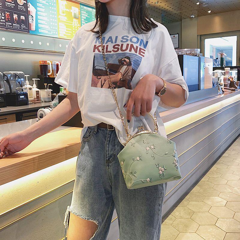 Кружевная Золотая Сумка Женский Ретро Китайский Стиль с Сумкой Cheongsam Маленькая Сумка Свежая Ракушка