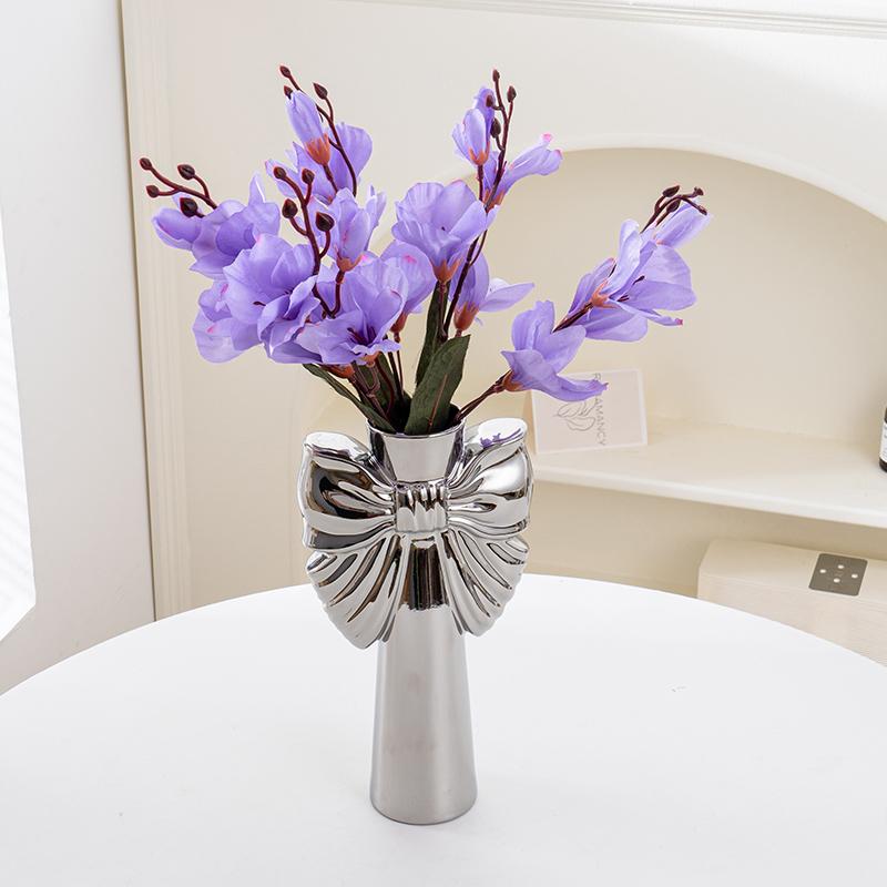 Современная минималистичная керамическая ваза-бант 28 см, Идеальное украшение для офиса и гостиной, Идеально подходит для гидропонных растений и домашнего декора