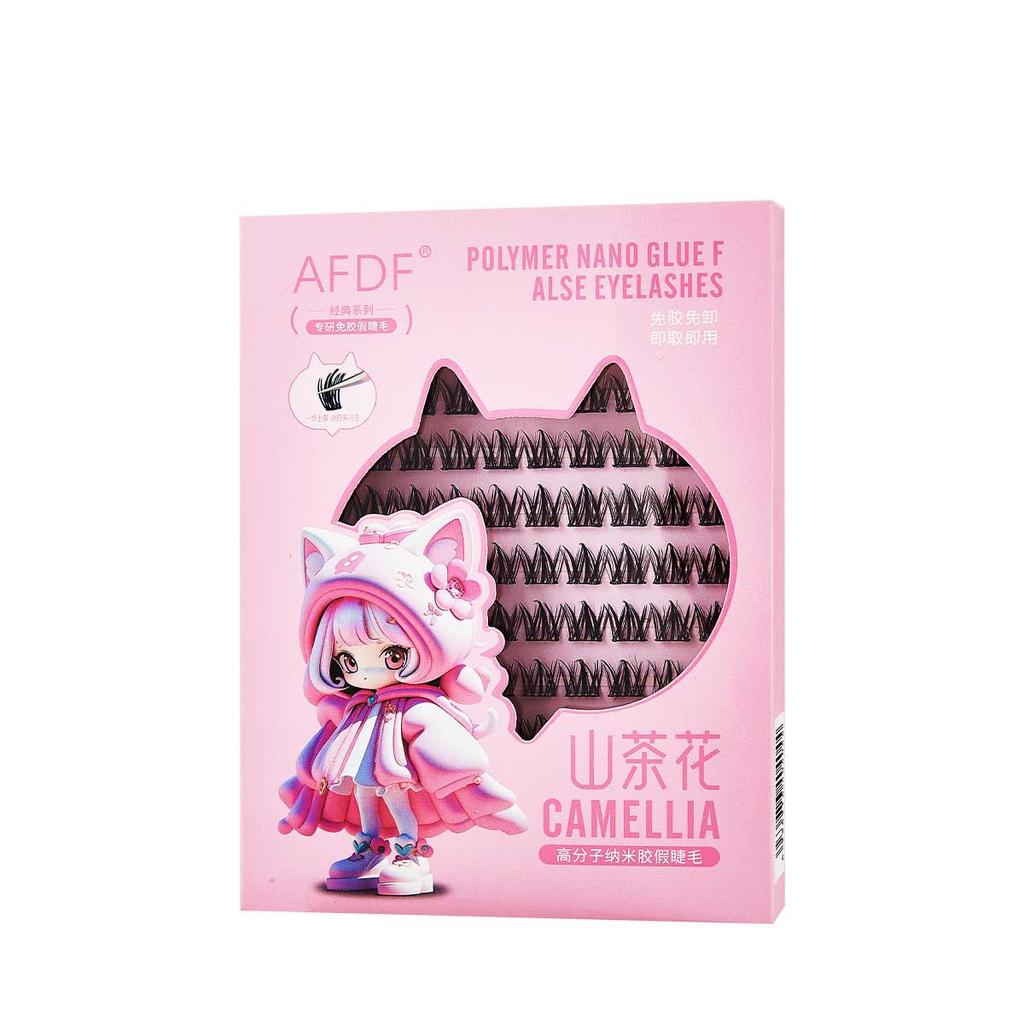 Camellia Nano-glue False Eyelashes Large Capacity 10 Rows Lazy Cat Elf Natural Thick Glue-free False Eyelashes