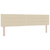 Box Spring Bed with Mattress Cream 200 x 200 cm Fabric