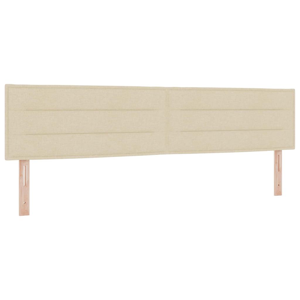 Ottoman Bed with Mattress and Headboard Cream 200 x 200 cm Fabric
