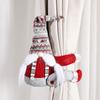 Reusable Christmas Curtain Tieback Hanging Cartoon Forest Old Man Curtain Buckle Cute Santa Curtain Fastener Christmas Decor