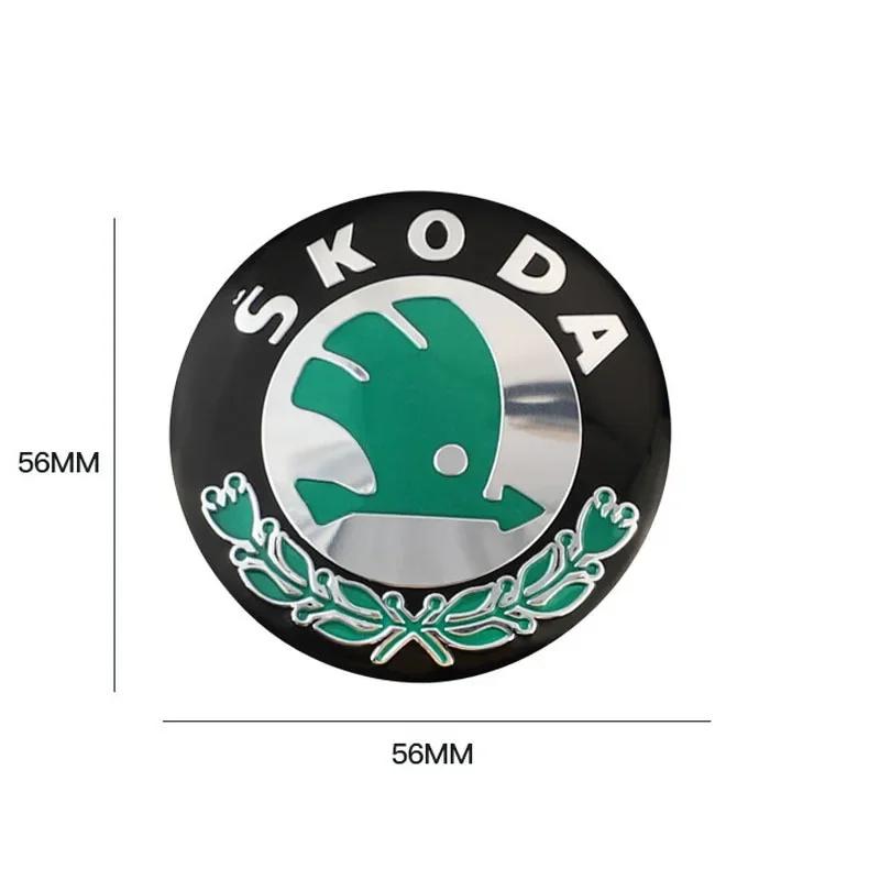 2025 Горячие 4 шт. 56 мм 65 мм Центральный колпачок ступицы колеса автомобиля Значок Наклейка для Skoda Octavia A5 A7 RS Fabia Superb Автомобильные аксессуары