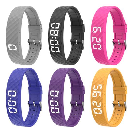 Вибрирующий будильник-часы для крепко спящих, бесшумное пробуждение, умный браслет для мужчин и женщин, регулируемый носимый вибрационный браслет на запястье