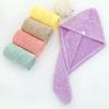 Microfiber Hair Towel,Care Cap with Button,Super Absorbent Hair Towel Wrap Fast Drying Hair Wraps for Women Bathroom Accessories