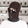 Мужская теплая вязаная защитная шапка для велоспорта, защиты лица, зимняя теплая цельная шапка для защиты от холода