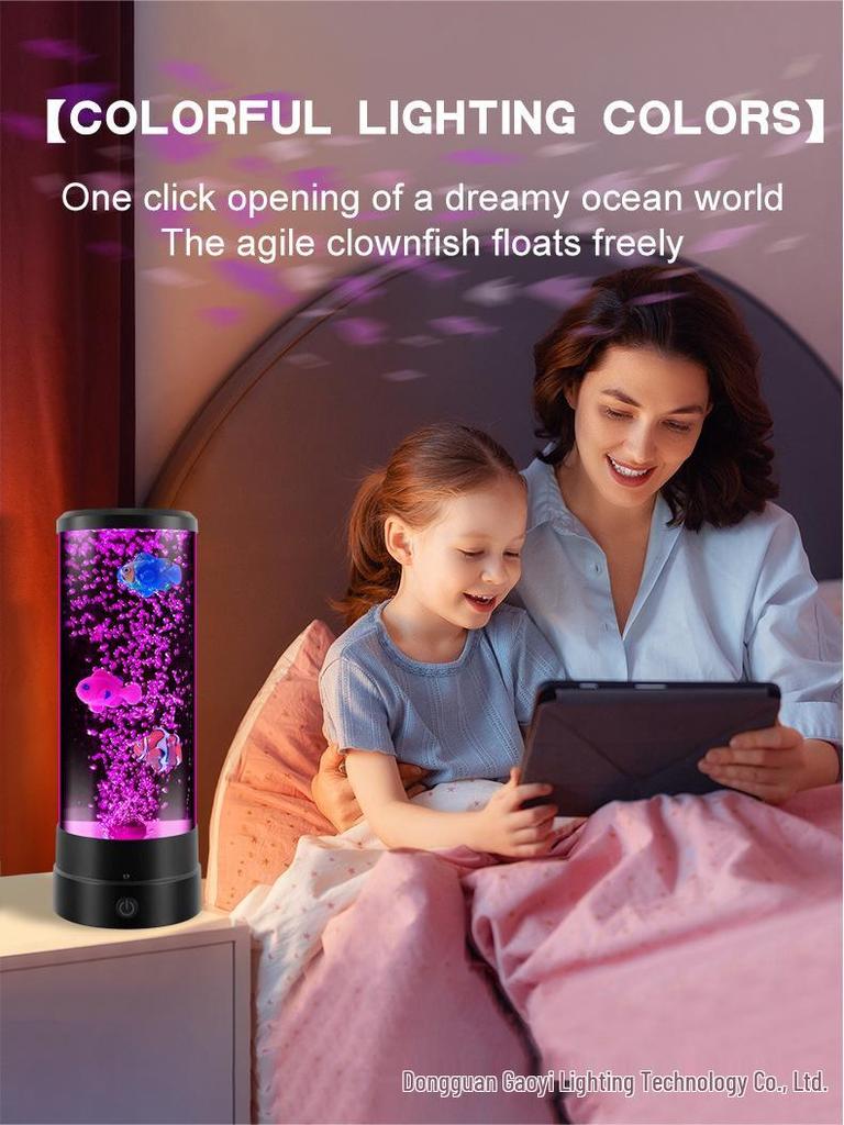 LED Jellyfish Night Light - Creative DIY Table Lamp for Kids' Rooms