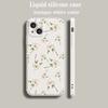 Роскошный Цветной Чехол Для Телефона Для iPhone 15 14 13 12 mini 11 Pro Max XS X XR SE 7 8 Plus Мягкий Силиконовый Бежевый Чехол Цветок