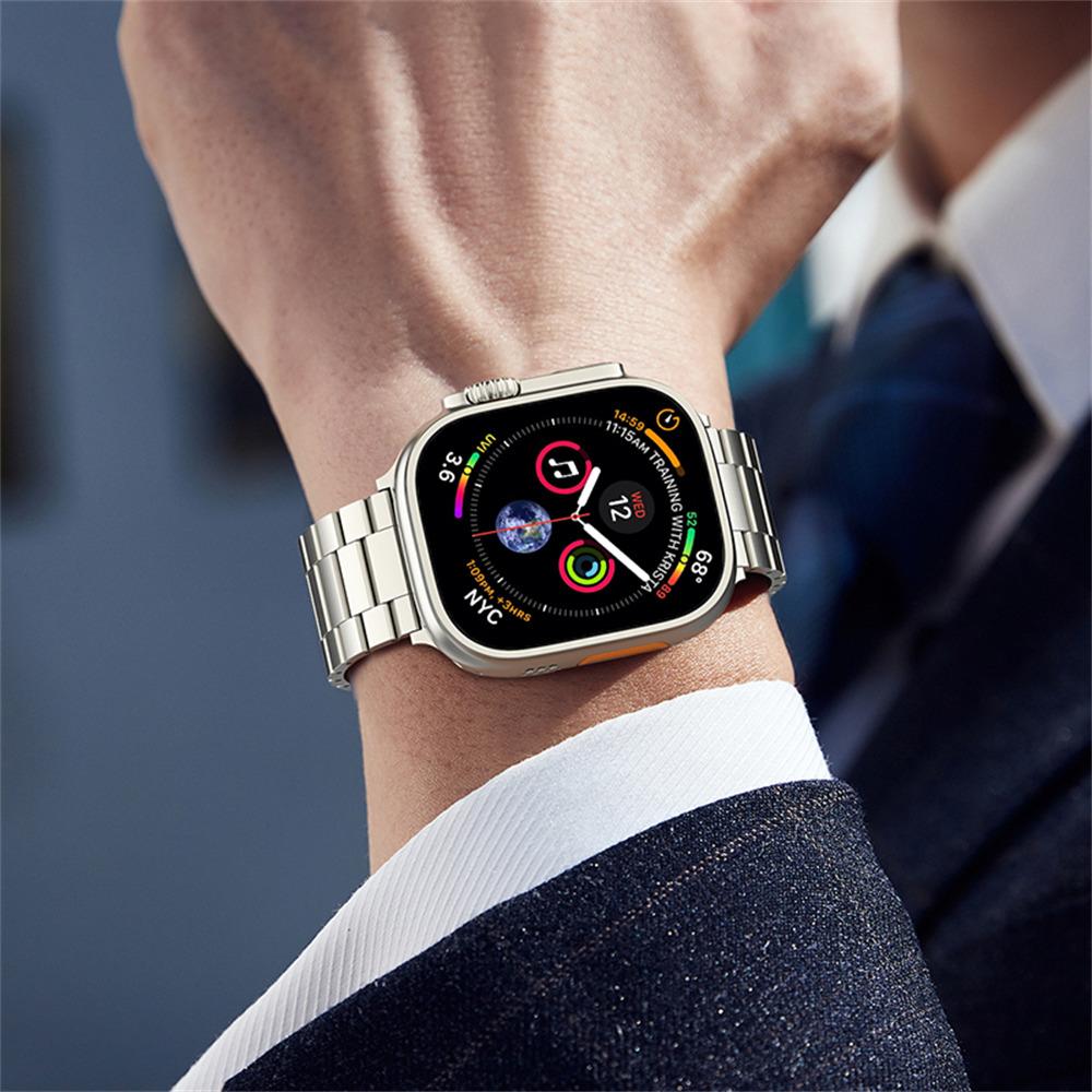 Ремешок для Apple Watch Series 10 46mm/Ultra 2/Ultra 49mm/9 8 7 45mm/SE (2023) SE (2022) SE 6 5 4 44мм/3 2 1 42мм Браслет из титанового сплава
