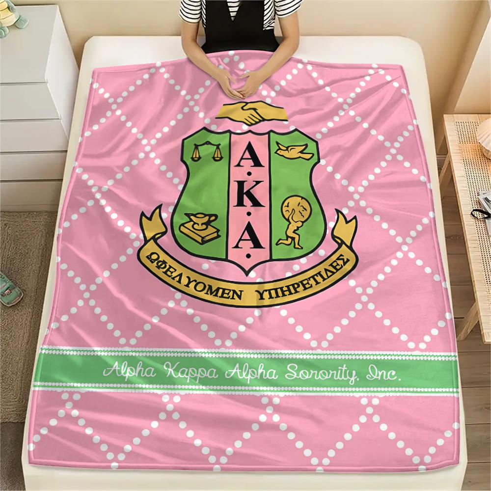 1PC AKA Print Flannel Blanket, High quality All Seasons, Home Decor, Warmth and Comfort, Perfect for Christmas Gifts