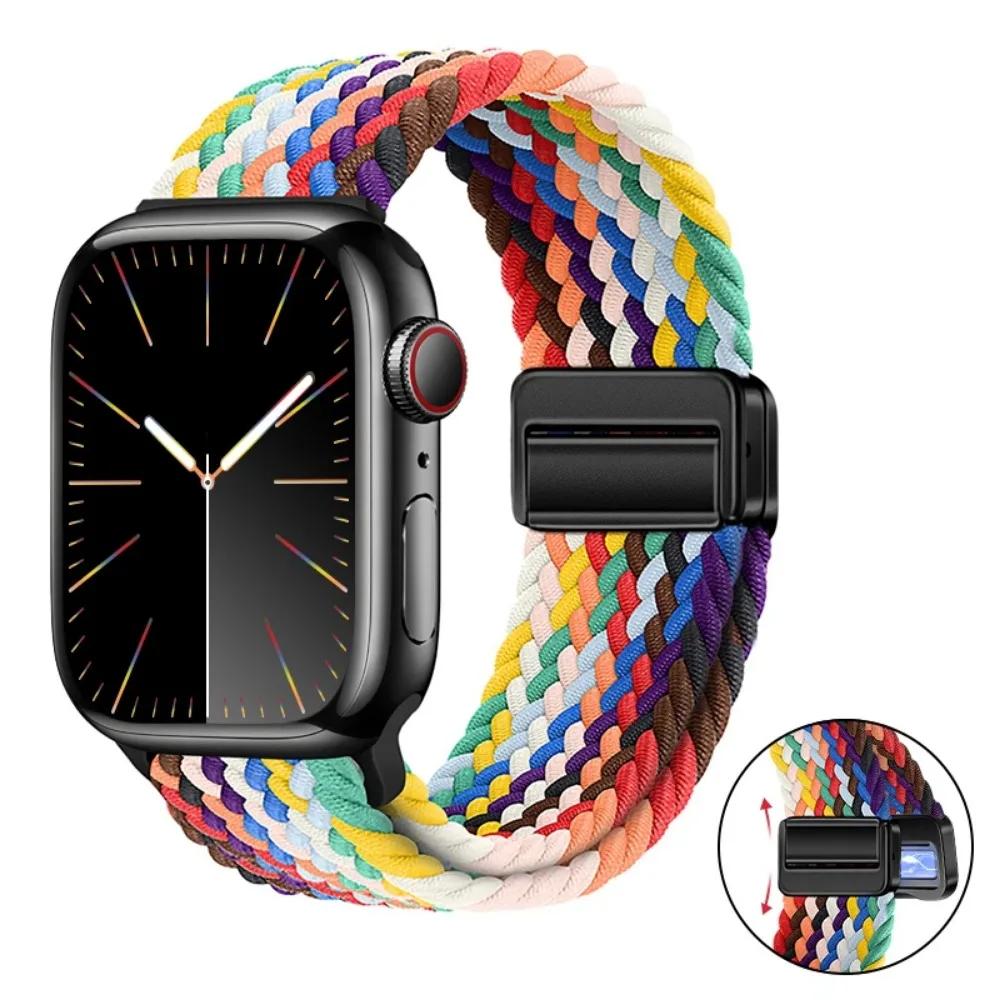 Нейлоновый браслет для Apple Watch ремешок 10 9 8 7 46мм 42мм 45мм 41мм Ultra 2 49мм Ремешок для iWatch Серии 6 5 4 3 SE 44мм 40мм Ремешок