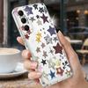 Чехол для телефона с принтом разноцветных звезд для Samsung S26 S25 Ultra S24 Plus S22 S23 S21 FE A54 A15 A35 A55 A16 A36 A56 A17 A37 A57 5G Прозрачный мягкий чехол из ТПУ