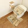 Mickey Toilet Mat Set 4 Pieces Disney New Mat Lid Cover Slippers Paper Holder Cover 4 Piece Set Oka MC Grand (Brown)
