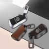 hijk1 Leather Car Smart Remote Key Case Cover Protector Holder Shell Fob For Volkswagen VW Golf 8 MK8 ID-4 ID-6 Keychain Accessories