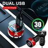 1 шт. 2 USB-порта Быстрая зарядка Цифровой дисплей Автомобильные зарядные устройства Автозапчасти Для Citroen C2 C3 C4 C5 C6 C1 DS3 DS4 DS5 DS7 Xsara Berlingo Saxo Picasso