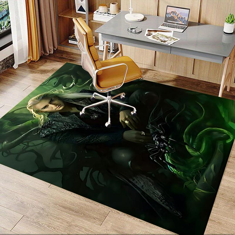 Spider King,Lord of the Rings Polyester Office Carpet Chair Mats, Home Decor Dormitory Floor Protector with Anti-Skid Backing, Large Area Co