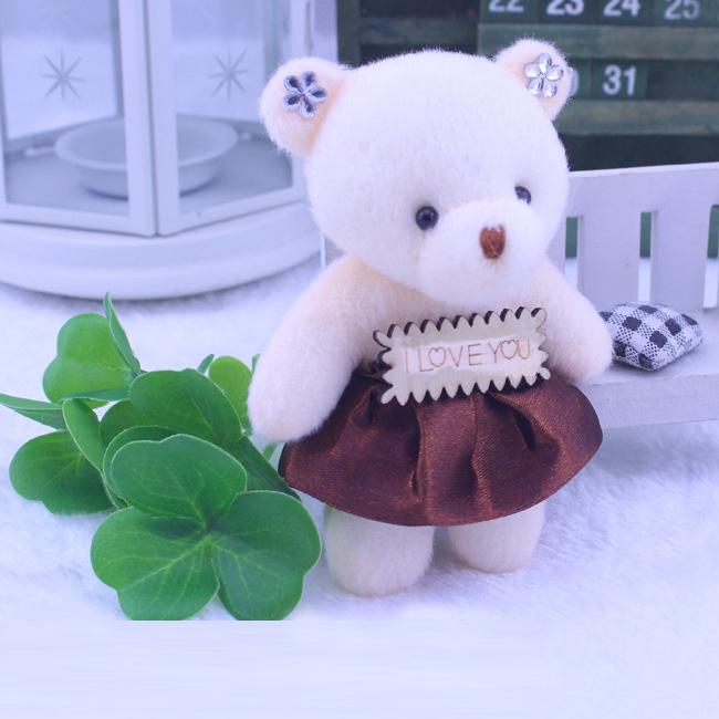 Маленький ребенок Хлопковые игрушки Плюшевые куклы Мини-плюшевый мишка Цветочные букеты Медведь Свадебные игрушки Декор