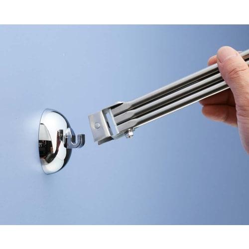 MAGIC LOC Triple Dishcloth Holder with Super Strong Suction Cups, Stainless Steel, 27cm, F7496 (1 piece)