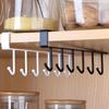 3/6Pcs Shelf Mug Hanger Storage Hooks Simple Installation Under-Cabinet Coffee Mug Holder Kitchen Utensils Organizer